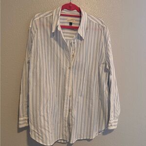 Button downed oversized stripe shirt